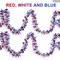 6 Pack 39.4ft Red White Blue Metallic Tinsel Garland, Patriotic Decor